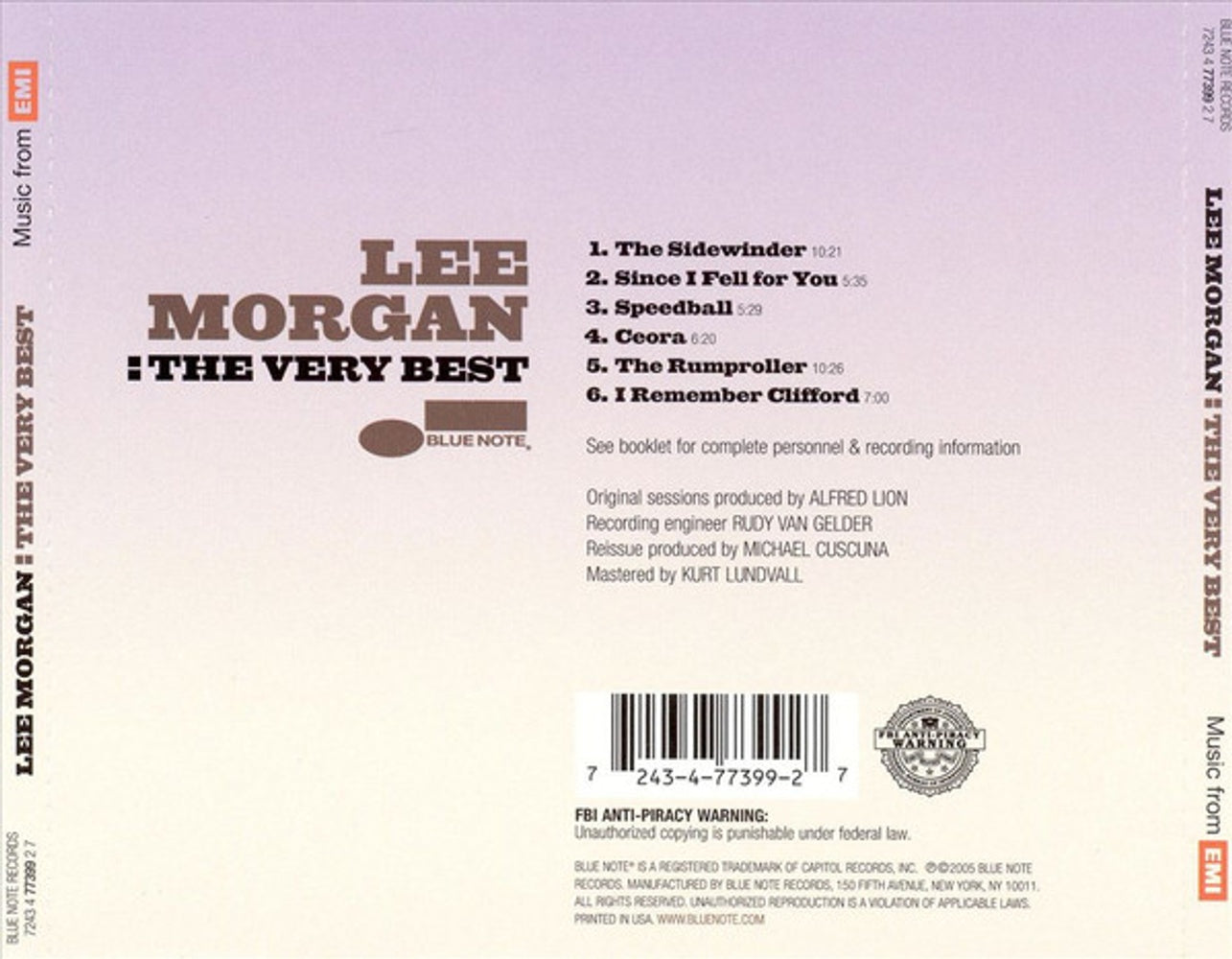 Back Cover: Lee Morgan – The Very Best CD | Relix