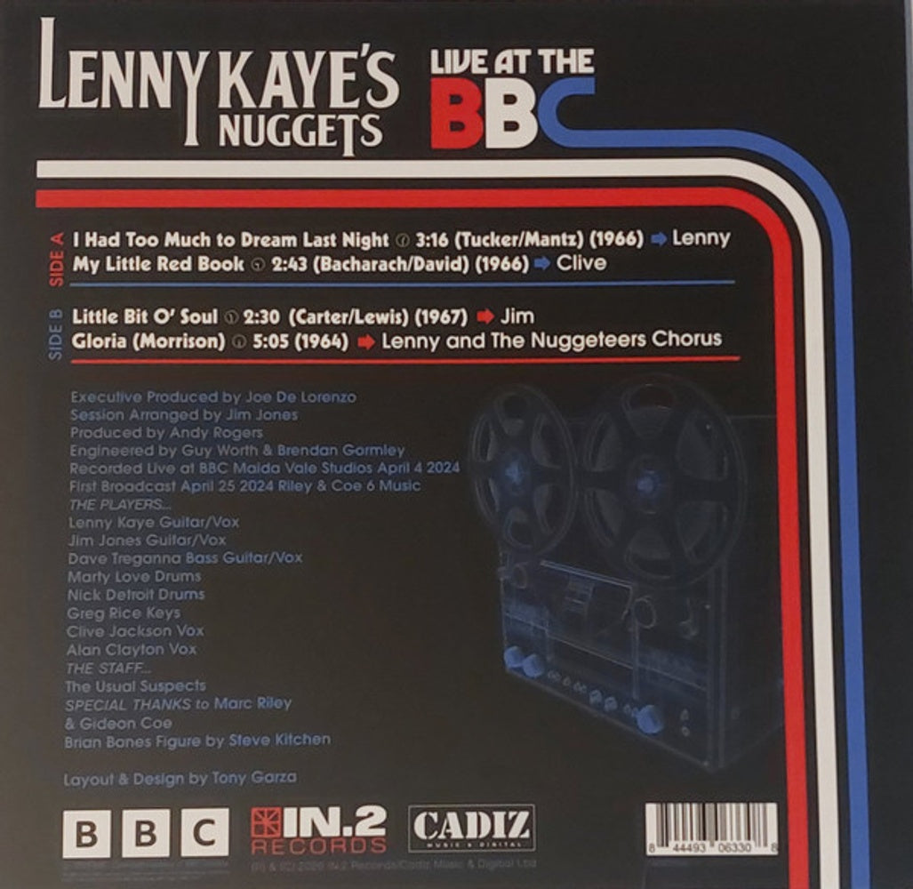 Back Cover: Lenny Kaye – Lenny Kaye's Nuggets Live At The Bbc (10in, Colored LP Vinyl) Vinyl LP | Relix