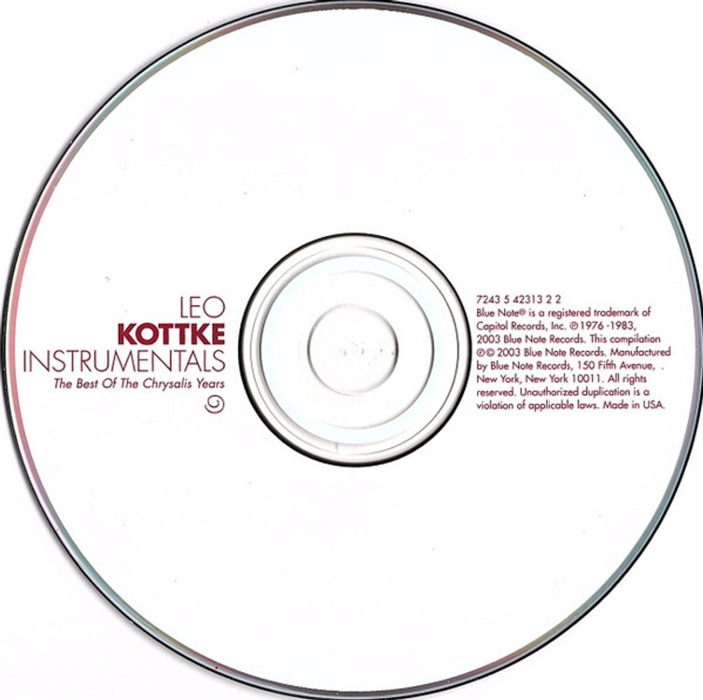 Back Cover: Leo Kottke – The Best Of The Chrysalis Years CD | Relix