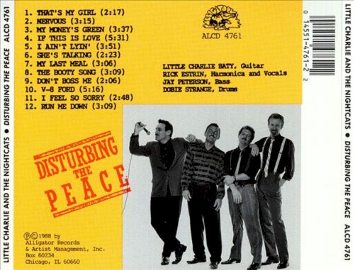 Back Cover: Little Charlie & Nightcats – Disturbing the Peace CD | Relix