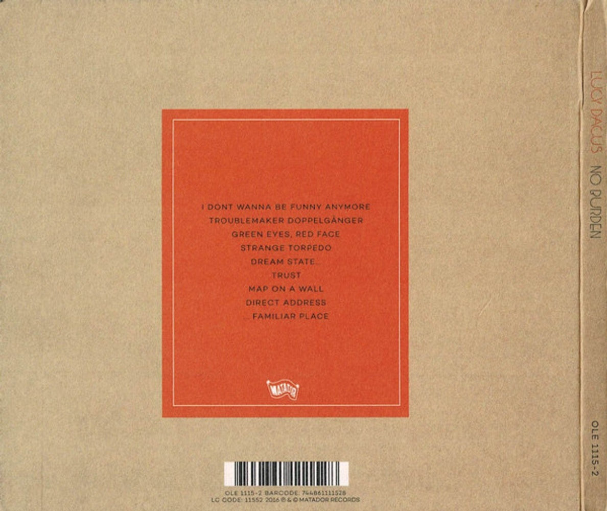 Back Cover: Lucy Dacus – No Burden CD | Relix