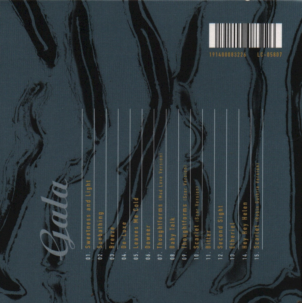 Back Cover: Lush – Gala CD | Relix