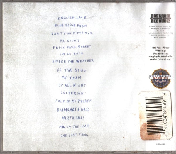 Back Cover: Mac Miller – Blue Slide Park (CD) CD | Relix
