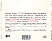 Back Cover: Madonna – Keep It Together CD | Relix