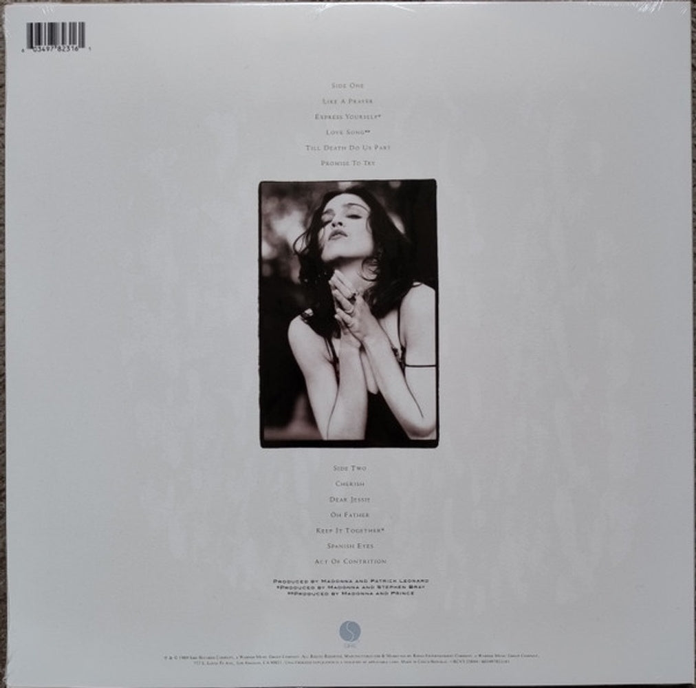 Back Cover: Madonna – Like A Prayer (Limited Edition Silver Collection LP Vinyl) Vinyl LP | Relix