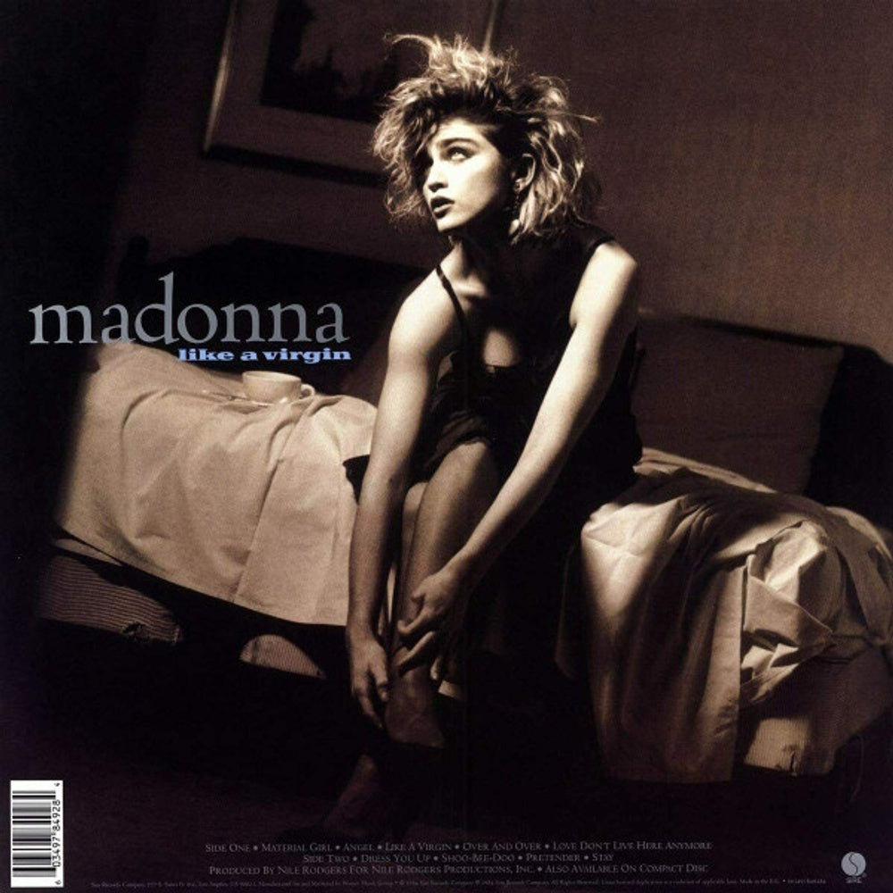 Back Cover: Madonna – Like A Virgin (Clear LP Vinyl) Vinyl LP | Relix