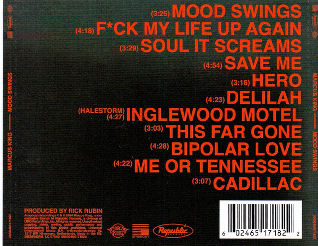 Back Cover: Marcus King – Mood Swings CD | Relix