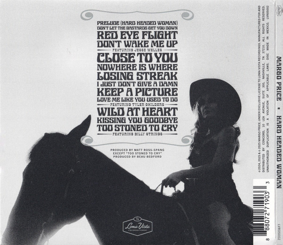 Back Cover: Margo Price – Hard Headed Woman (Bonus Track CD) CD | Relix