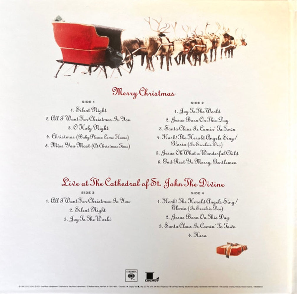 Back Cover: Mariah Carey – Merry Christmas (30th Anniversary LP Vinyl) Vinyl LP | Relix