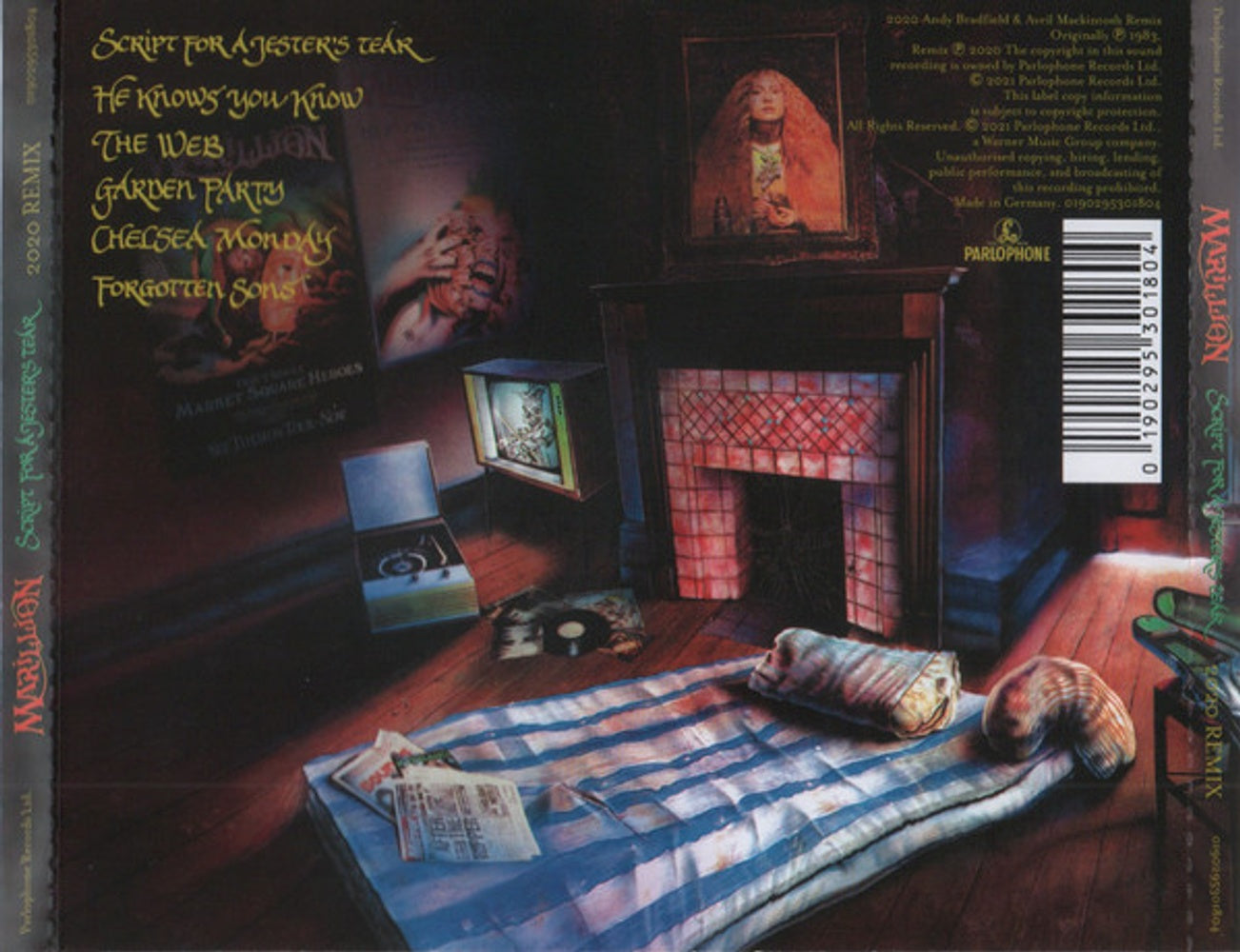 Back Cover: Marillion – Script For A Jester's Tear (2020 Stereo Remix CD) CD | Relix
