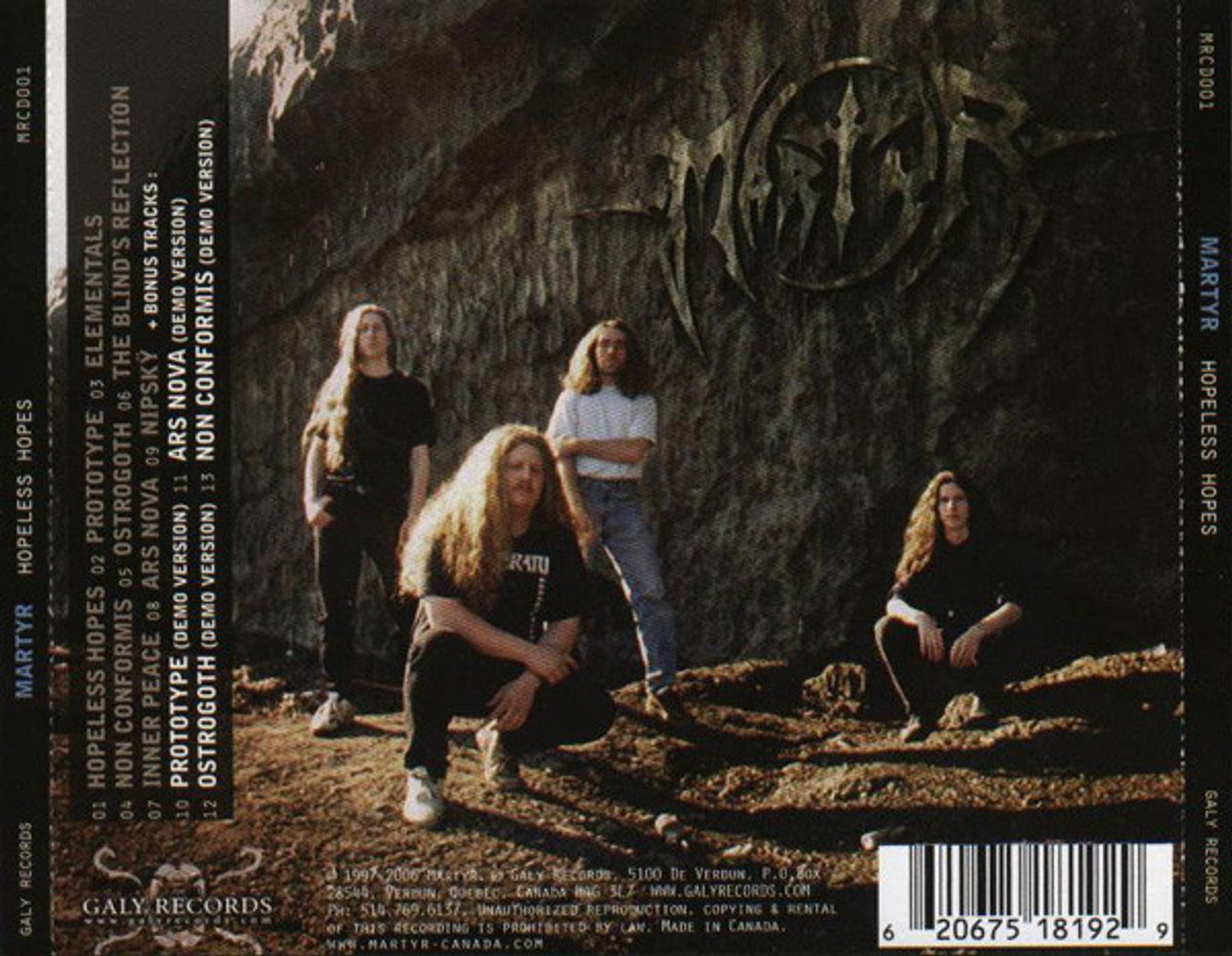 Back Cover: Martyr – Hopeless Hopes CD | Relix