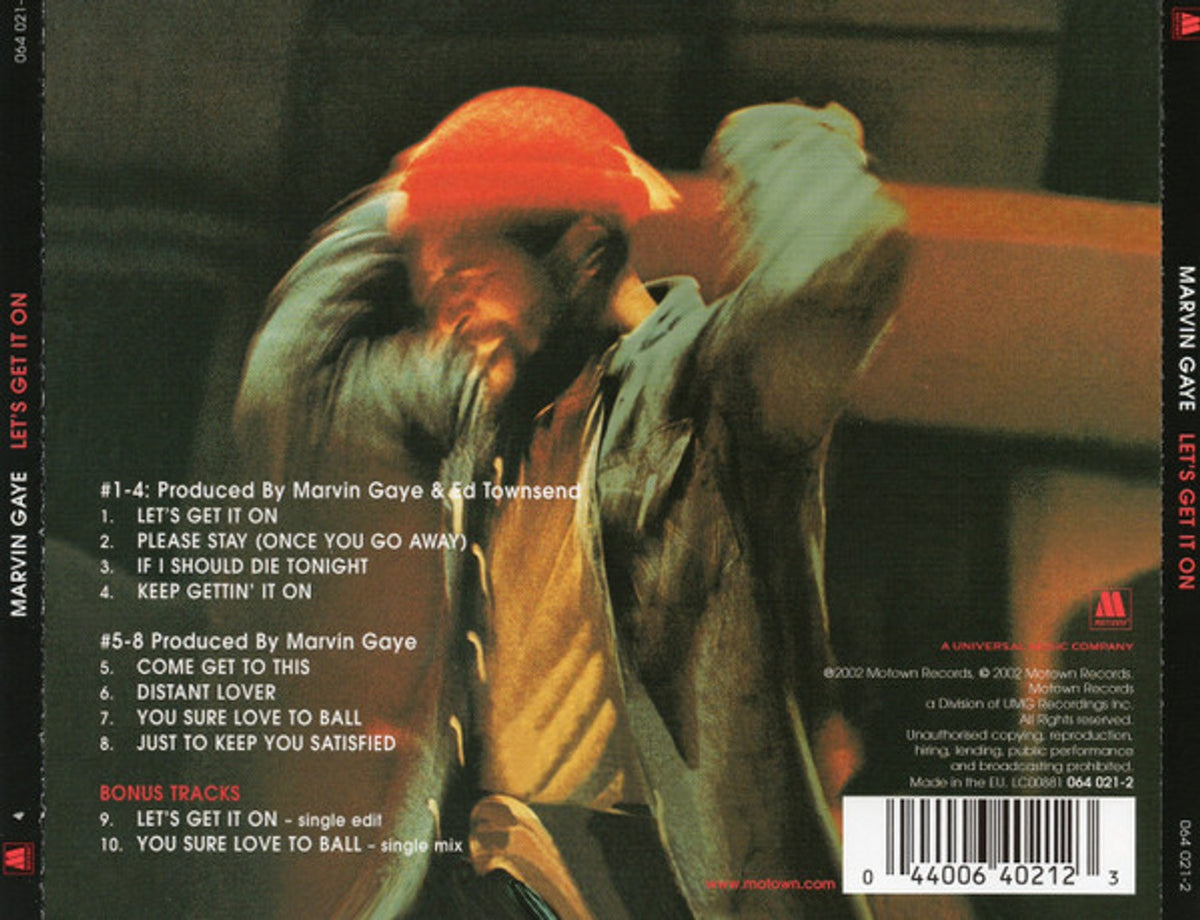 Back Cover: Marvin Gaye – Let's Get It on (CD) CD | Relix