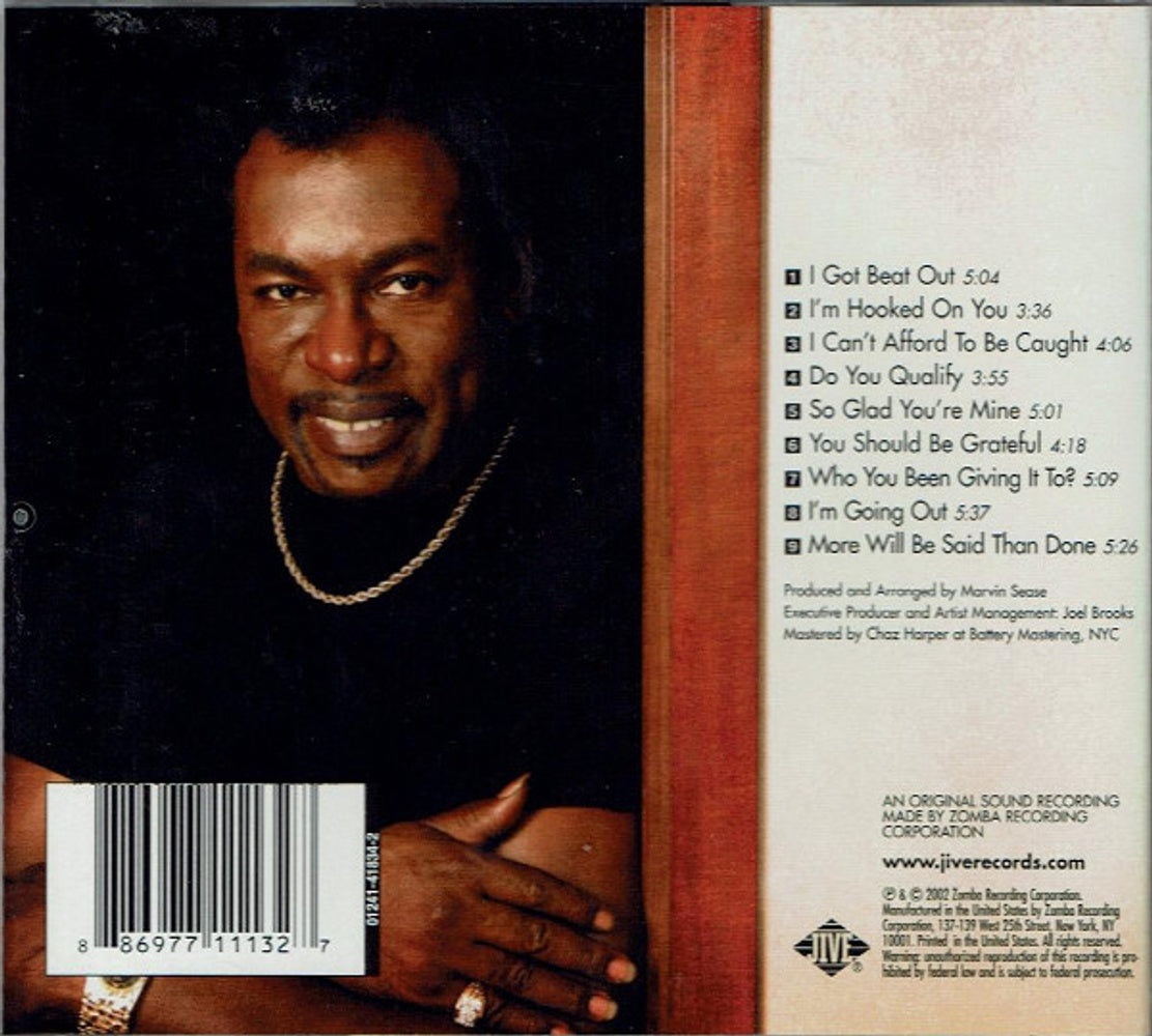Back Cover: Marvin Sease – I Got Beat CD | Relix