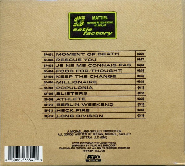 Back Cover: Mattiel – Satis Factory CD | Relix