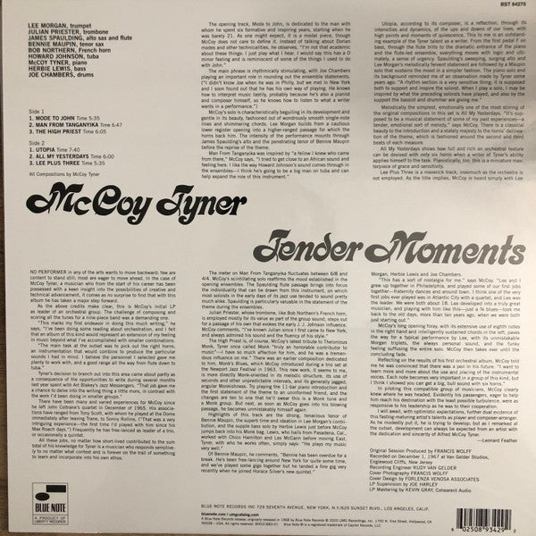 Back Cover: McCoy Tyner – Tender Moments (Blue Note Tone Poet Series LP Vinyl) Vinyl LP | Relix