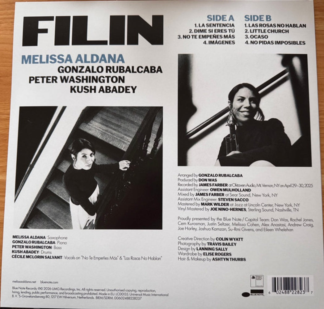 Back Cover: Melissa Aldana – Filin Vinyl LP | Relix