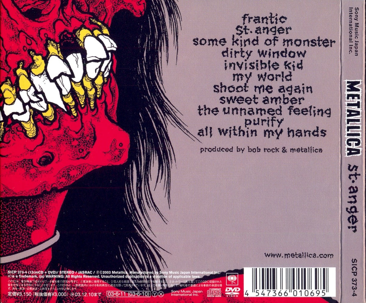 Back Cover: Metallica – St. Anger Vinyl LP | Relix