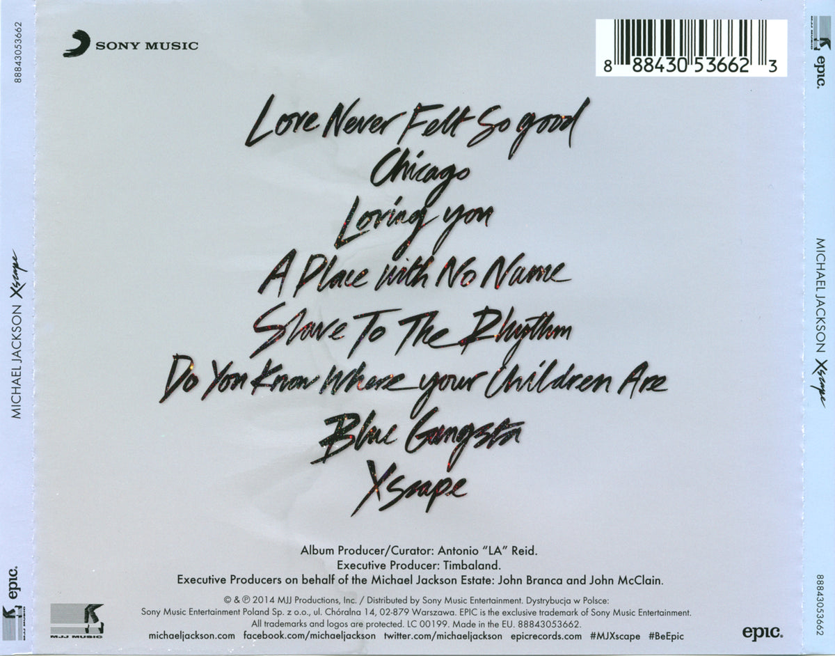 Back Cover: Michael Jackson – Xscape (CD) CD | Relix