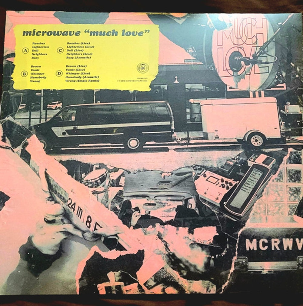 Back Cover: Microwave – Much Love (10 Year Anniversary, Clear Pink Swirl LP Vinyl) Vinyl LP | Relix