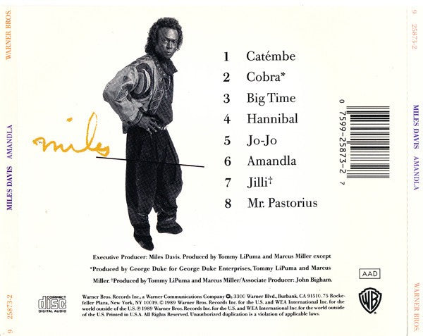 Back Cover: Miles Davis – Amandla CD | Relix
