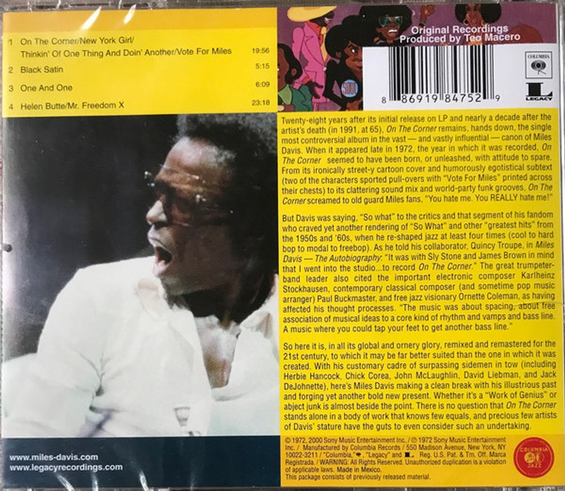 Back Cover: Miles Davis – On the Corner CD | Relix