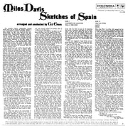 Back Cover: Miles Davis – Sketches Of Spain (Mono LP Vinyl) Vinyl LP | Relix