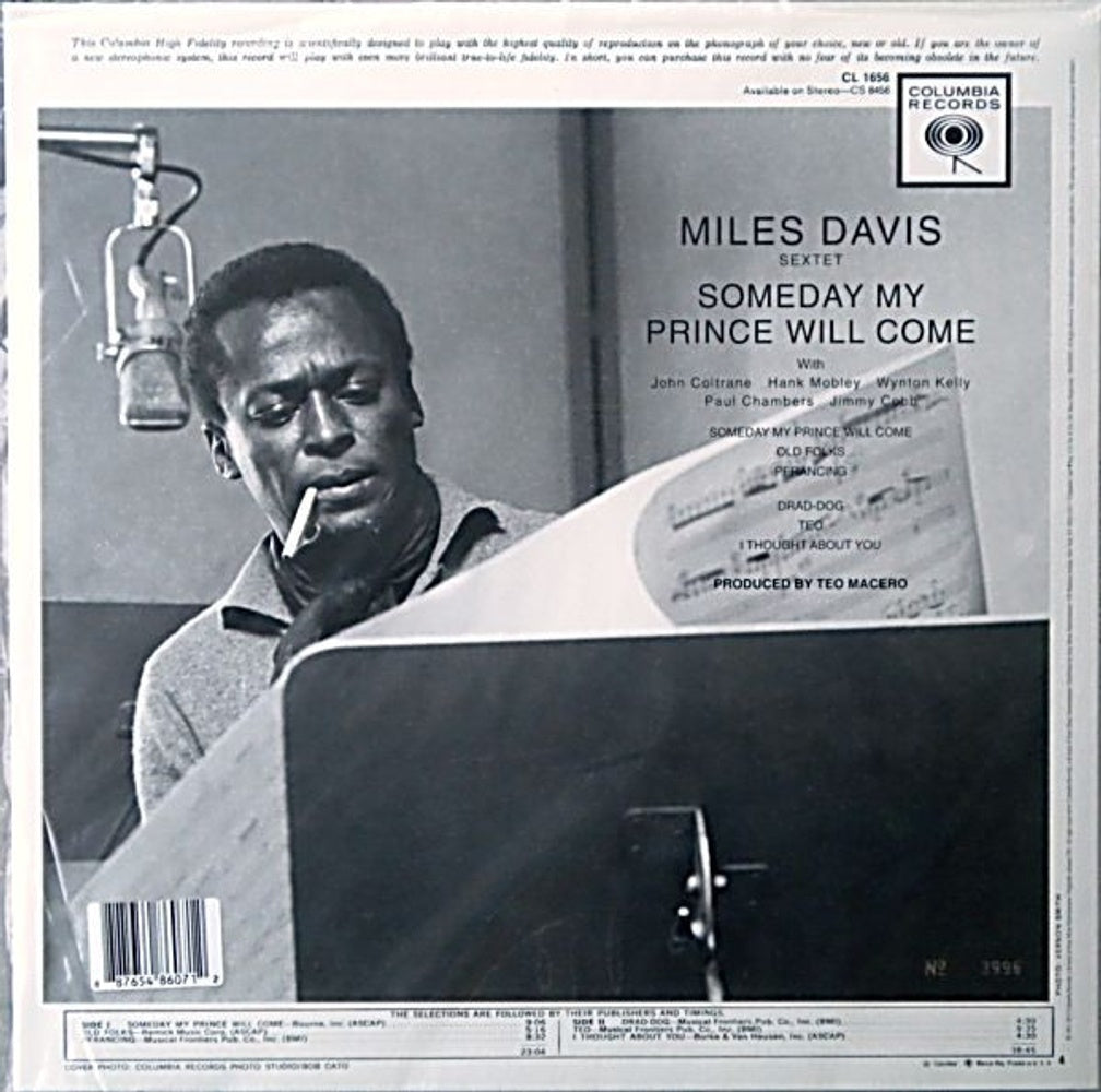 Back Cover: Miles Davis – Someday My Prince Will Come (180 Gram LP Vinyl) Vinyl LP | Relix
