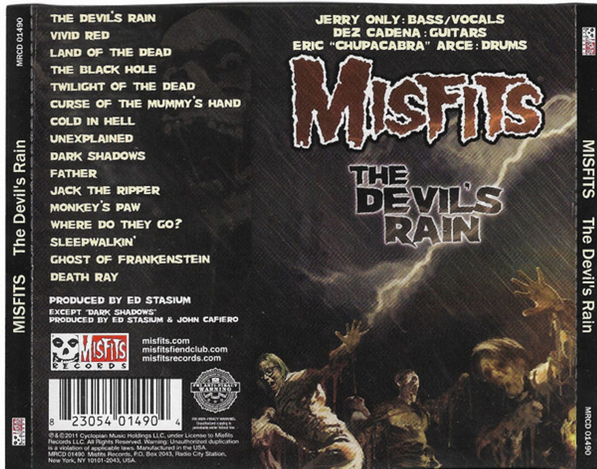 Back Cover: Misfits – The Devil's Rain (CD) CD | Relix