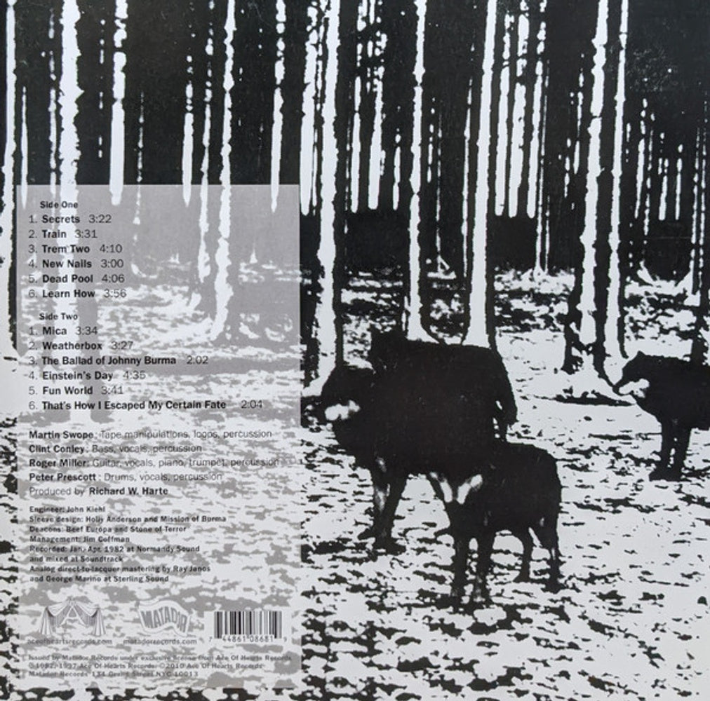 Back Cover: Mission Of Burma – Vs Vinyl LP | Relix