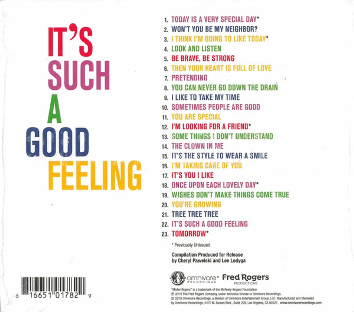 Back Cover: Mister Rogers – It's Such A Good Feeling: The Best Of Mister Roges CD | Relix