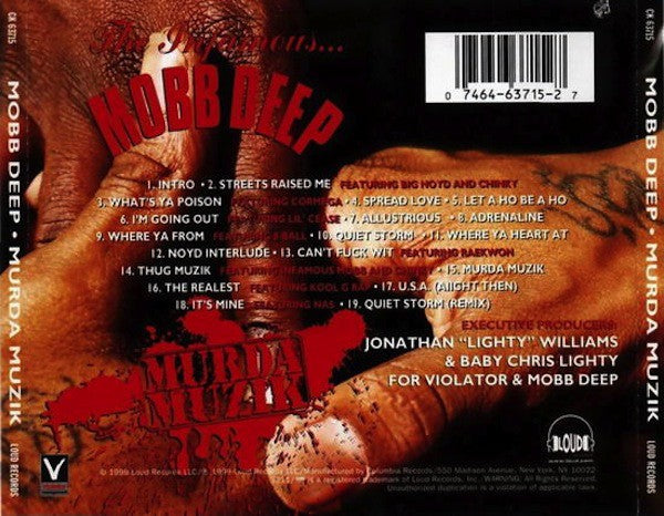 Back Cover: Mobb Deep – Murda Muzik Vinyl LP | Relix
