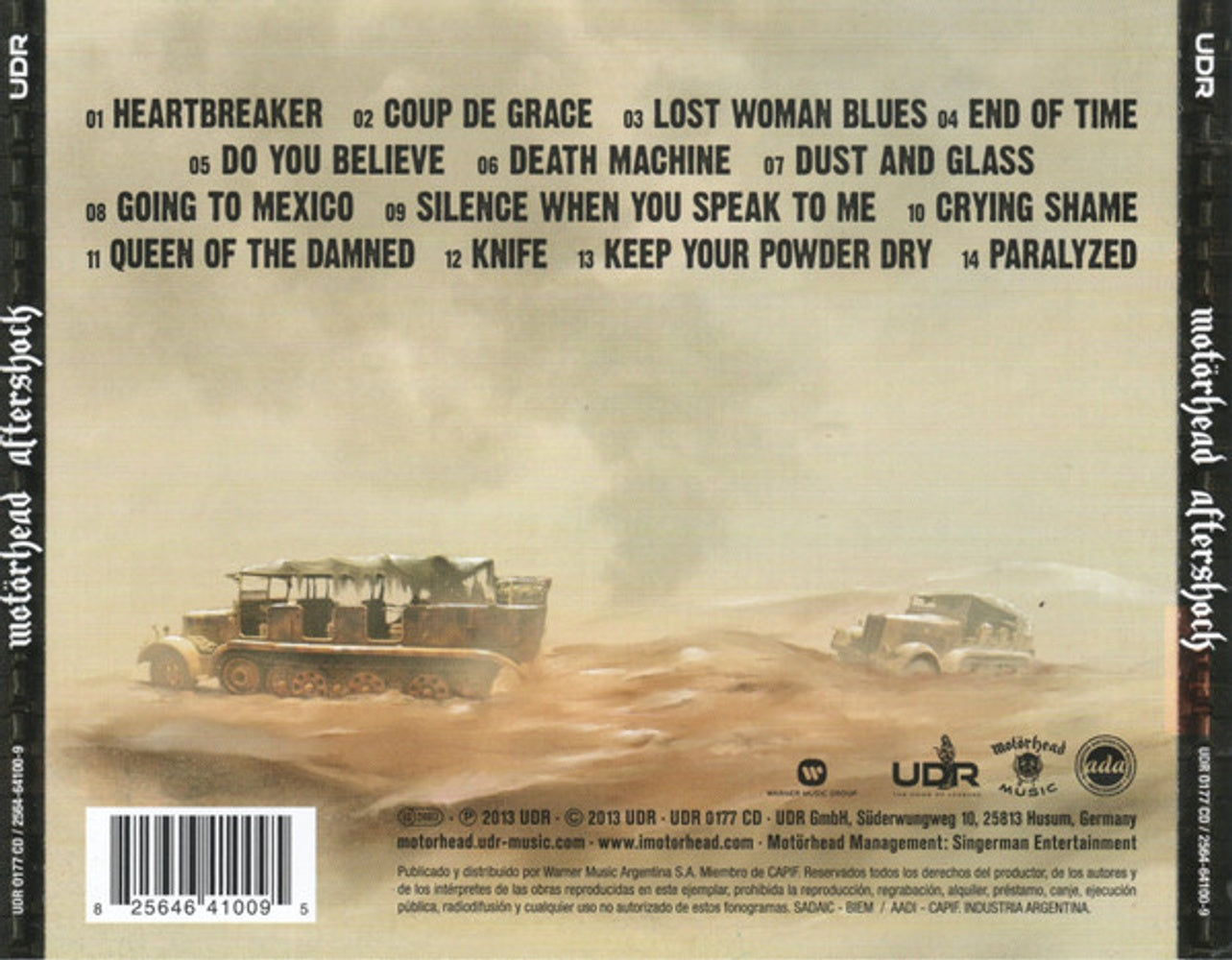 Back Cover: Motörhead – Aftershock CD | Relix