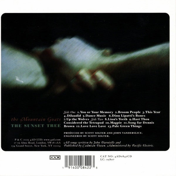Back Cover: Mountain Goats – Sunset Tree (Aniv, Remastered CD) CD | Relix