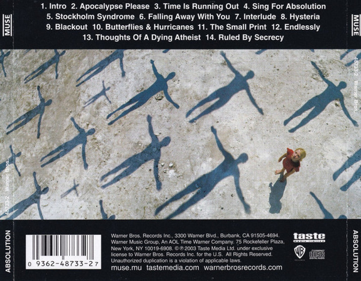Back Cover: Muse – Absolution (CD) CD | Relix