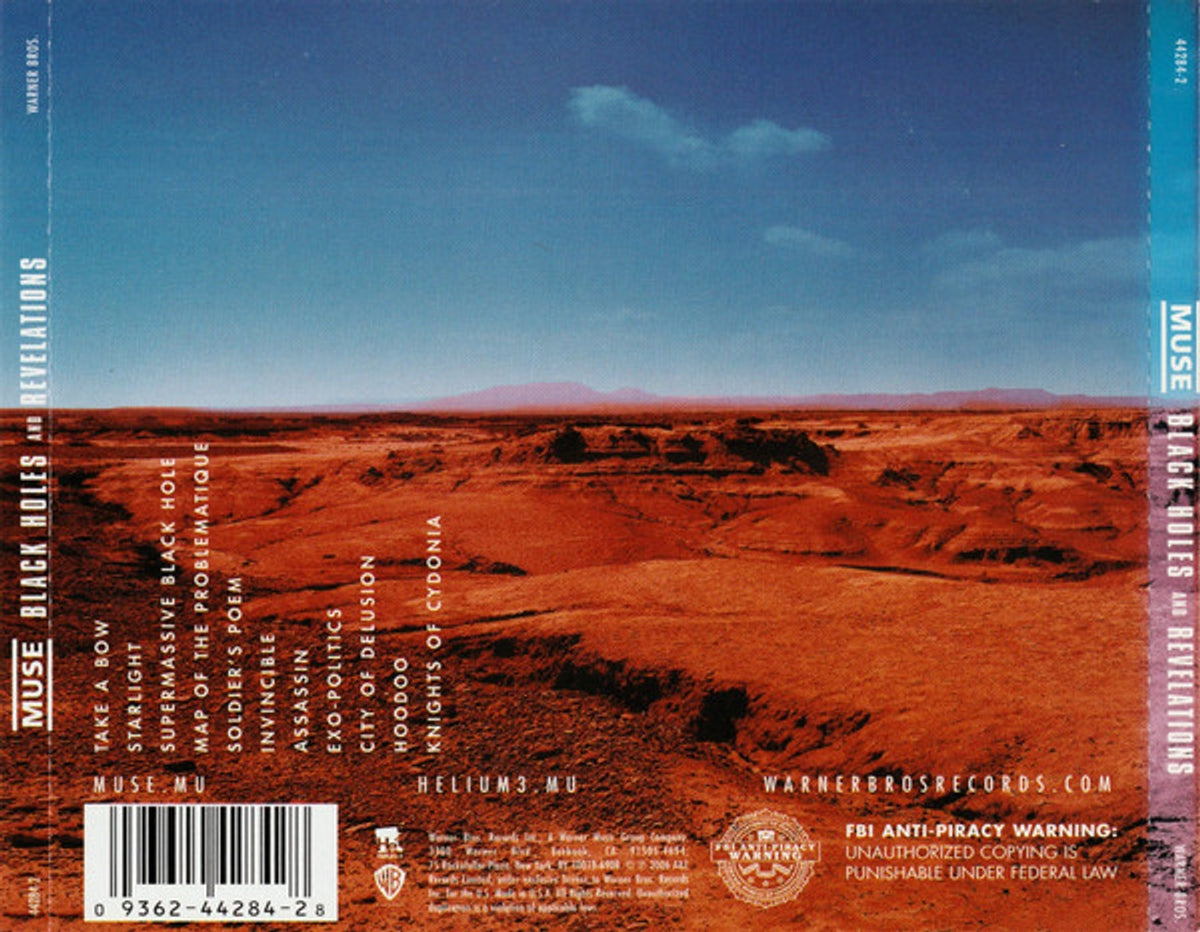 Back Cover: Muse – Black Holes and Revelations (CD) CD | Relix