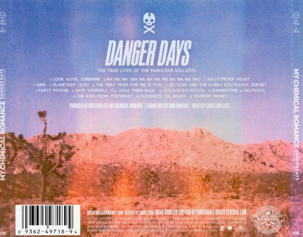 Back Cover: My Chemical Romance – Danger Days: The True Lives Of The Fabolous Killjoys (CD) CD | Relix