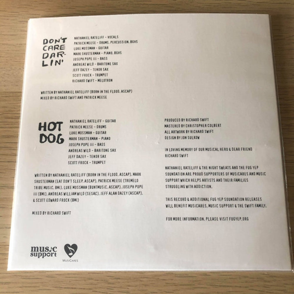 Back Cover: Nathaniel Rateliff & The Night Sweats – Fug Yep No. 3 (Limited Edition 7" Vinyl) Vinyl LP | Relix