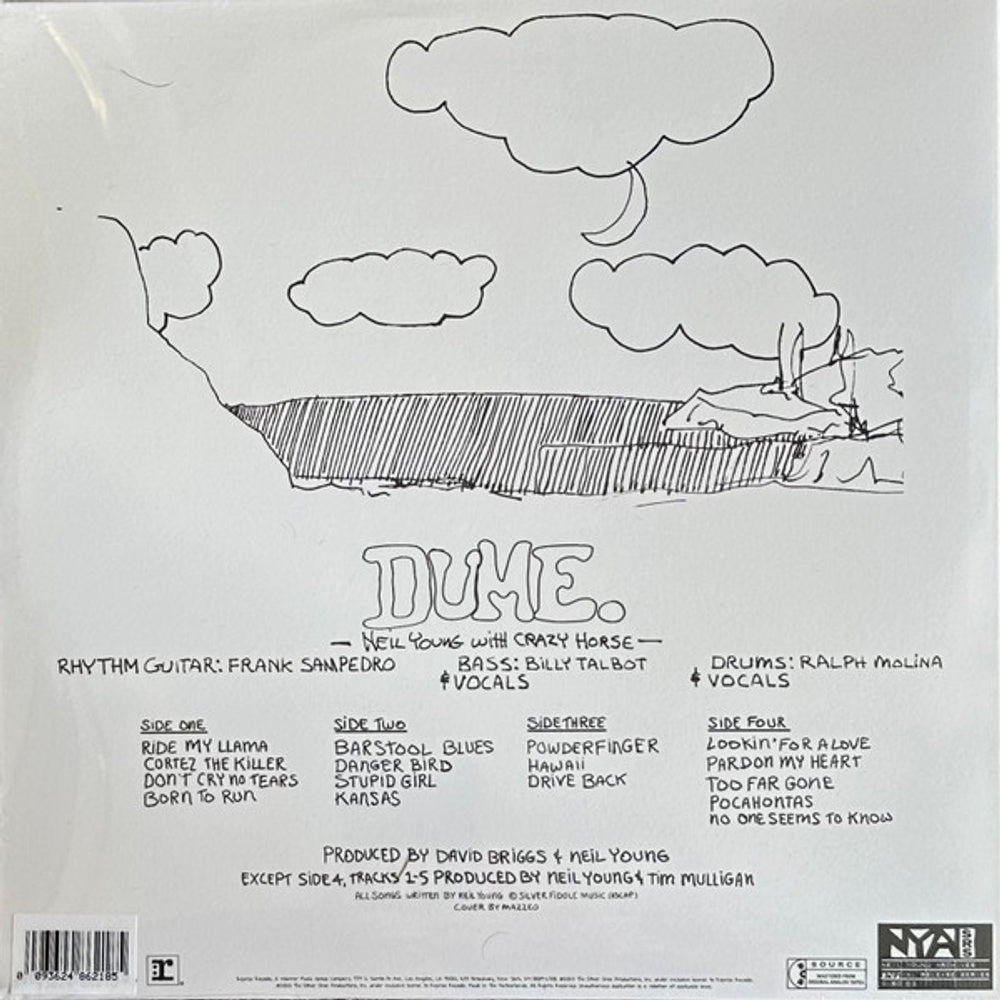 Back Cover: Neil Young with Crazy Horse – Dume (2-LP Vinyl) Vinyl LP | Relix