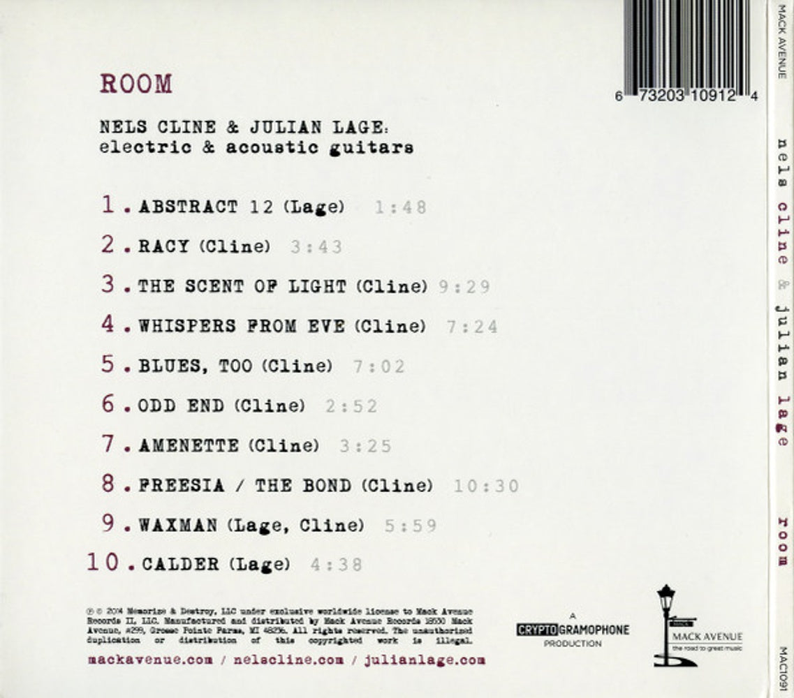 Back Cover: Nels Cline – Room CD | Relix