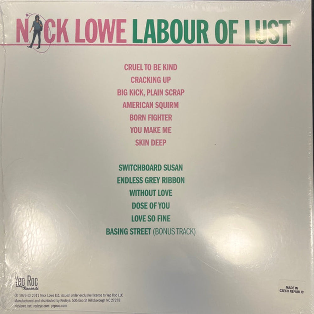Back Cover: Nick Lowe – Labour Of Lust (Gate, Reissue LP Vinyl) Vinyl LP | Relix