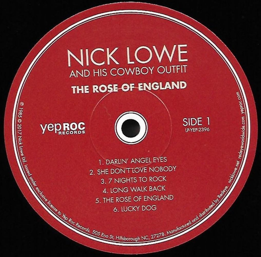 Back Cover: Nick Lowe – Rose Of England Vinyl LP | Relix