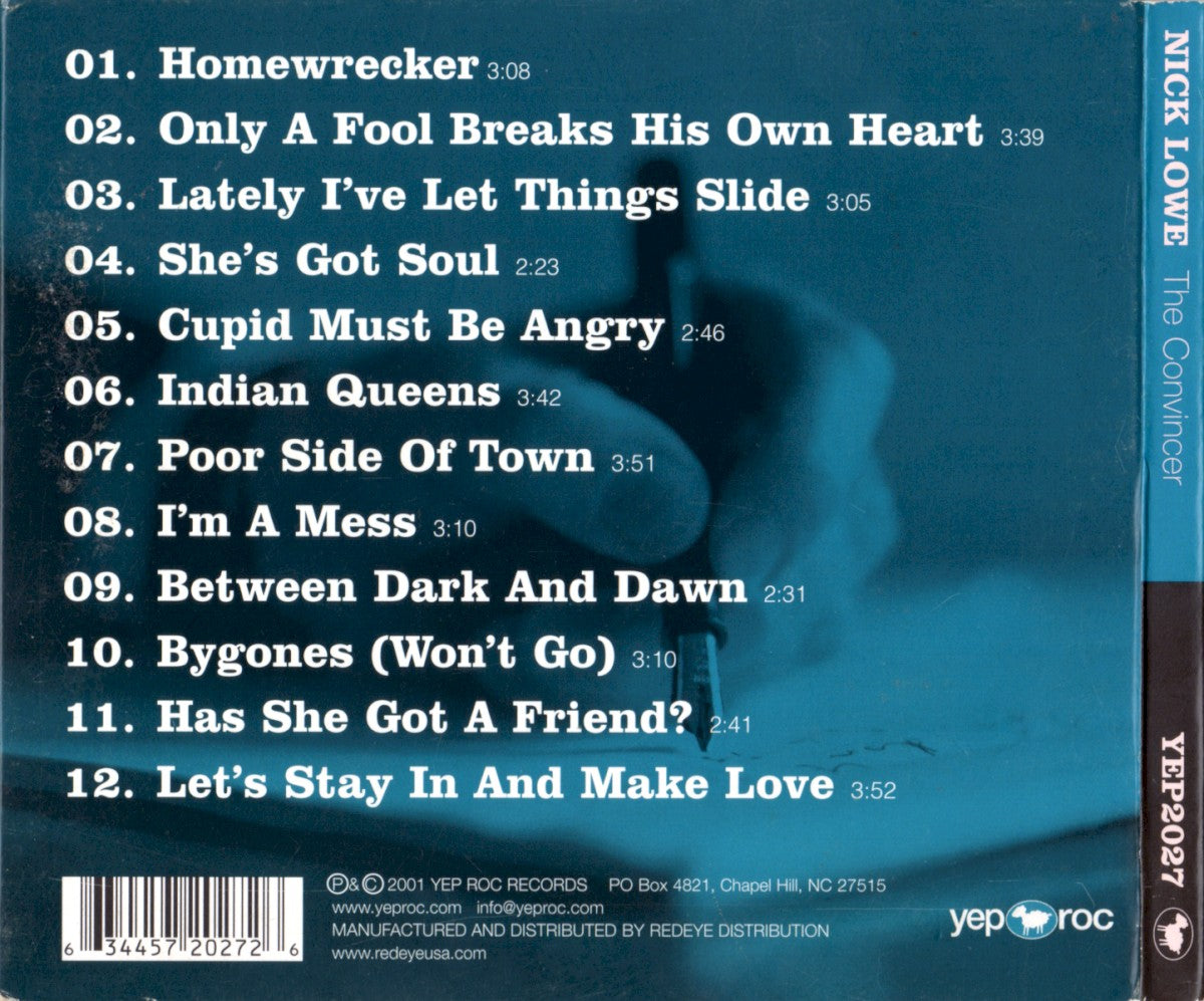 Back Cover: Nick Lowe – The Convincer CD | Relix