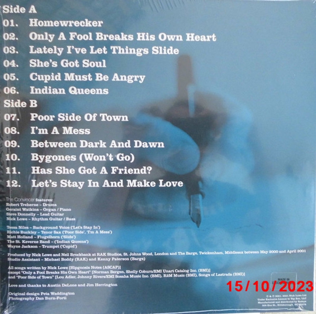 Back Cover: Nick Lowe – The Convincer Vinyl LP | Relix