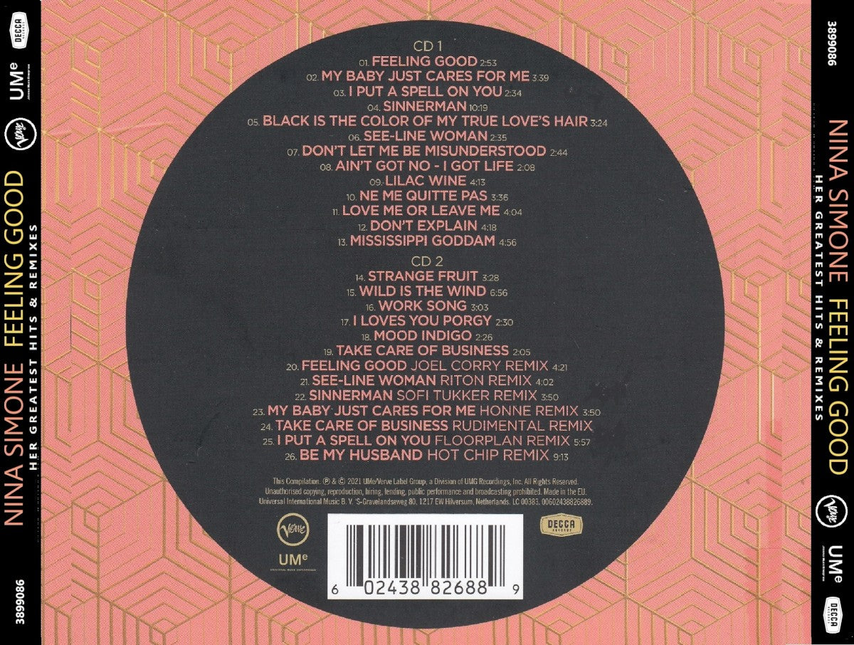 Back Cover: Nina Simone – Feeling Good: Her Greatest Hits & Remixes CD | Relix