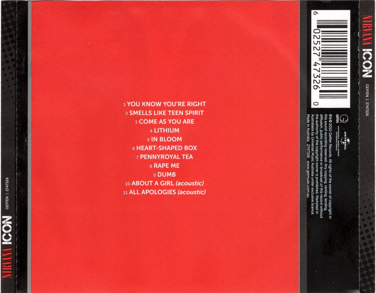 Back Cover: Nirvana – Icon CD | Relix