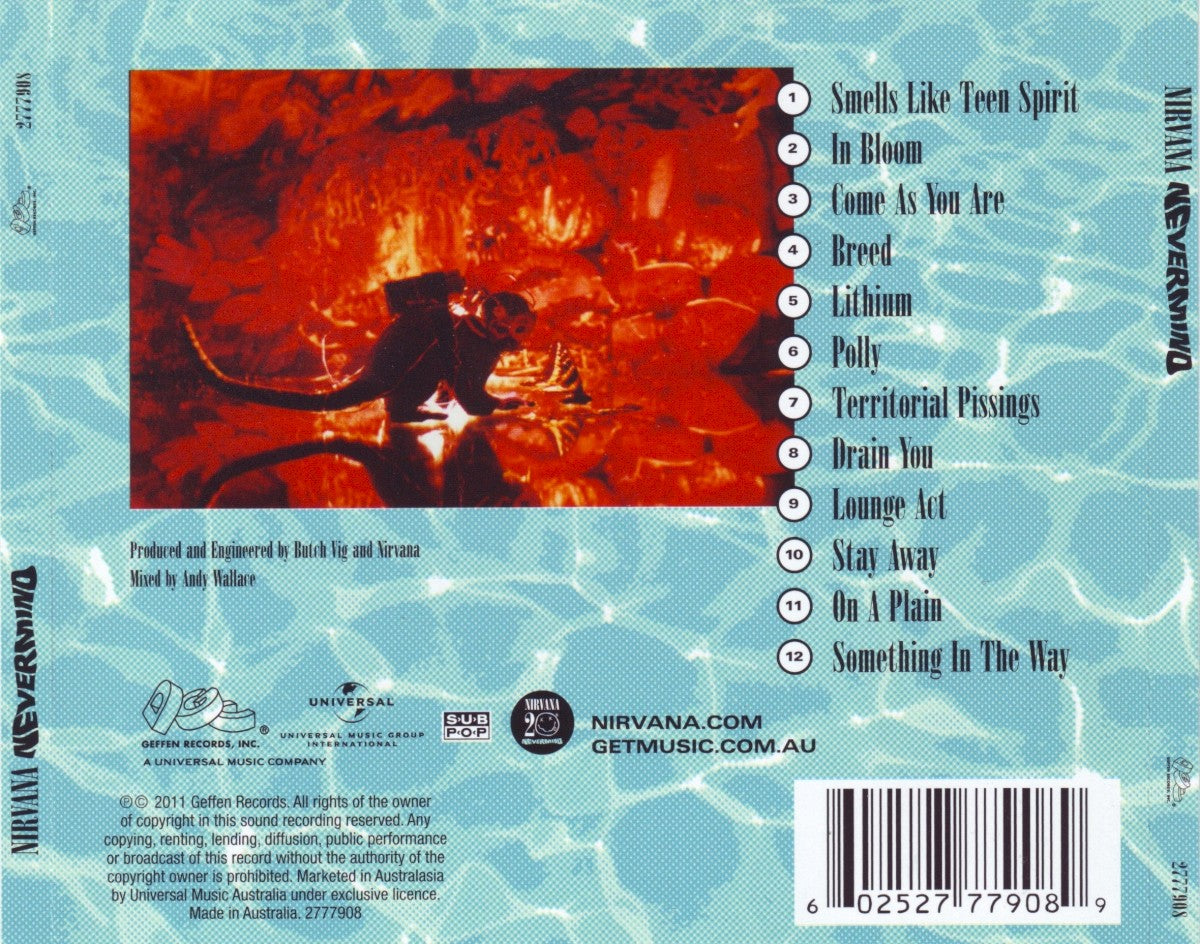 Back Cover: Nirvana – Nevermind CD | Relix