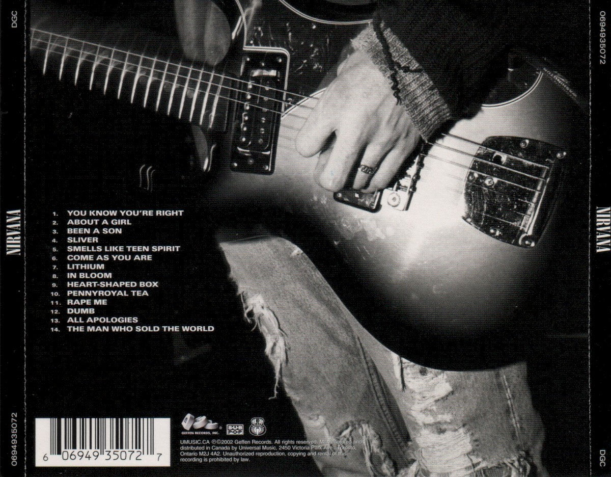 Back Cover: Nirvana – Nirvana CD | Relix