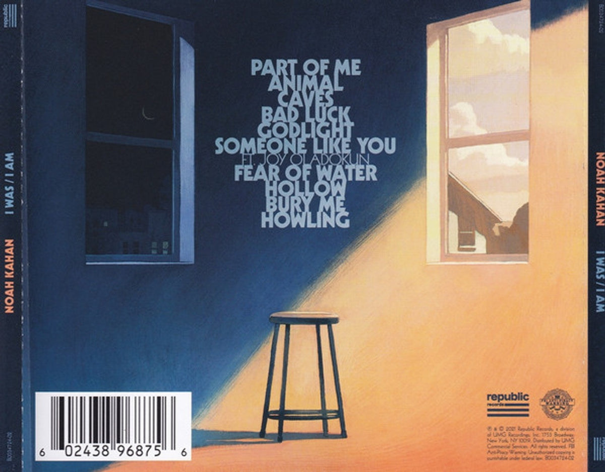 Back Cover: Noah Kahan – I Was / I Am (CD) CD | Relix