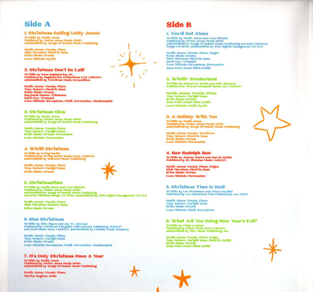Back Cover: Norah Jones – I Dream Of Christmas: Deluxe Vinyl LP | Relix