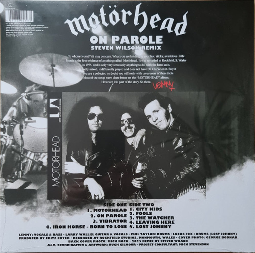 Back Cover: On Parole Steve Wilson Remix (RSD 2026 LP Vinyl) Vinyl LP | Relix